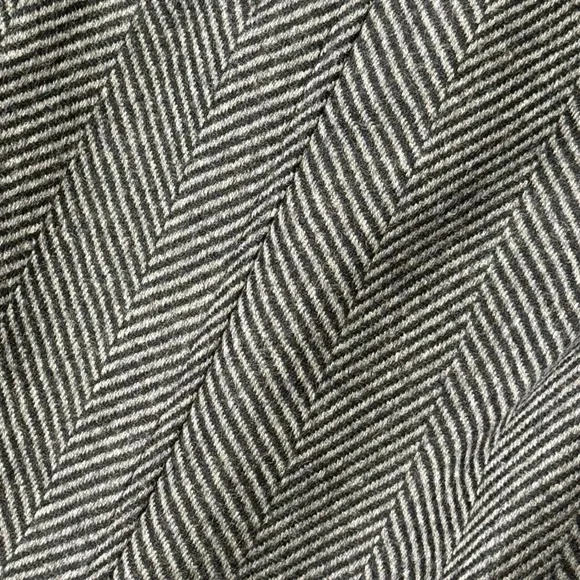 Vintage Yves Saint Laurent Variation Wool Herringbone Midi Skirt Gray Size 40 - Picture 3 of 10